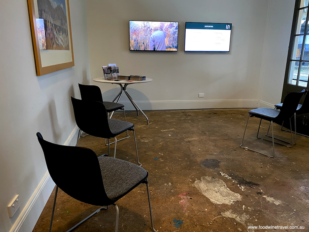 Boyd's original studio, now housing the visitor centre, still has his paint splattered on the floor.