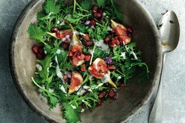 Salad can be as simple as a few green leaves in a bowl or as luxurious as this Roasted Fig Salad.