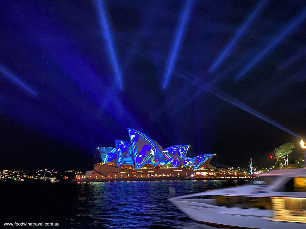 The Sydney Opera House illuminated during Vivid Sydney.