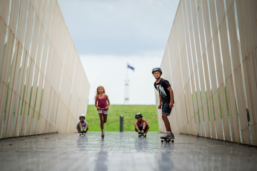 Mall Road leading to Reconciliation Place. Photo: Visit Canberra.