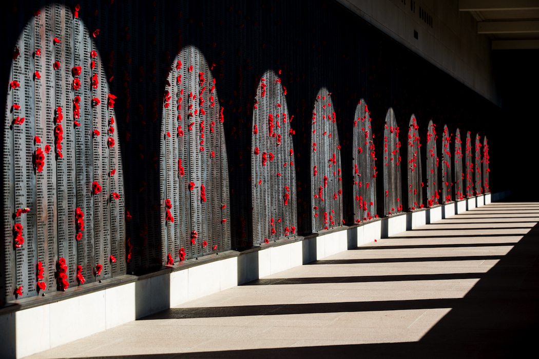 Poppies for remembrance at the Australian War Memorial. Photo: Visit Canberra.