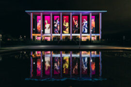 Last year's illuminations on the National Library for Enlighten.