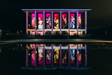 Last year's illuminations on the National Library for Enlighten.