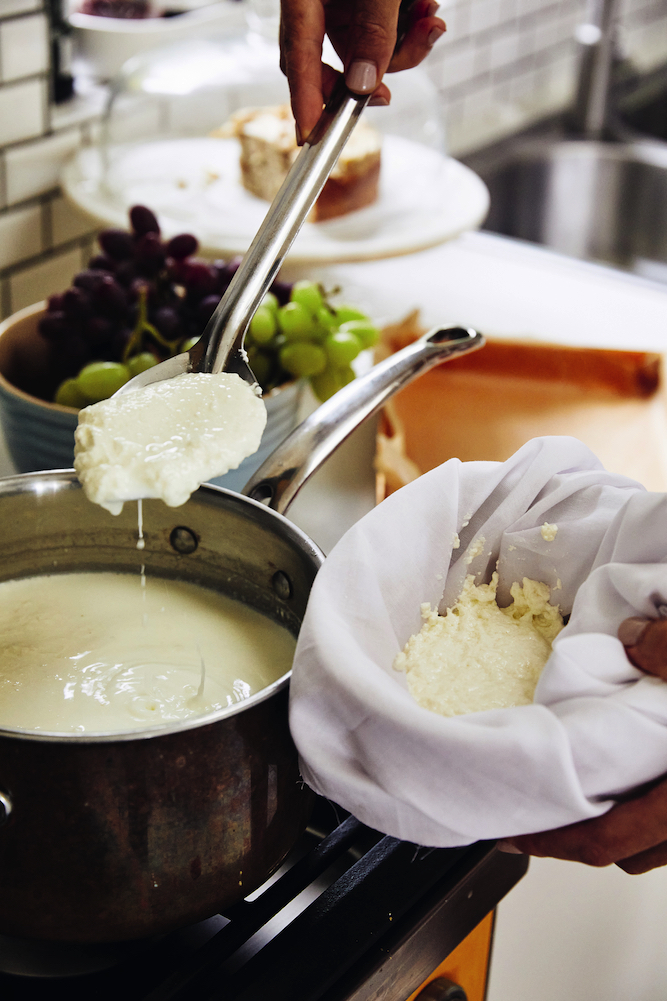 It’s incredibly satisfying to watch milk separate from its whey, says Colloca.