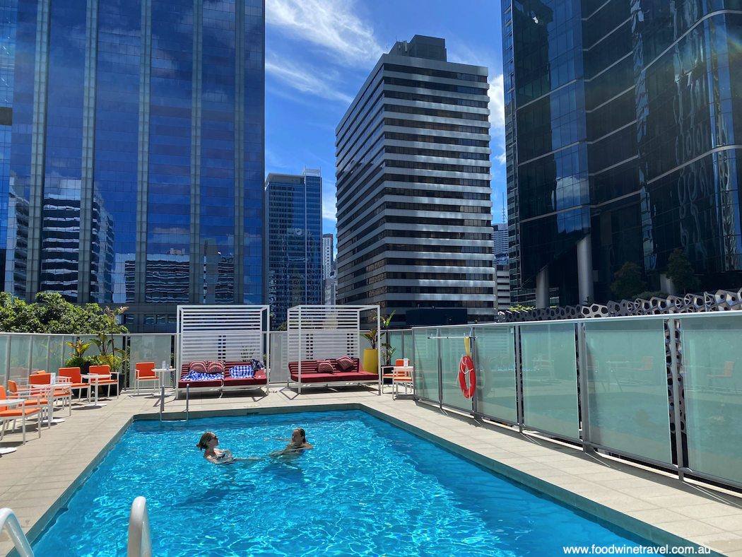 Relax and unwind in the rooftop pool.