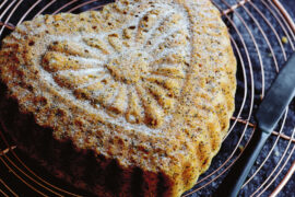 Sweet potato, lime & poppy seed cake