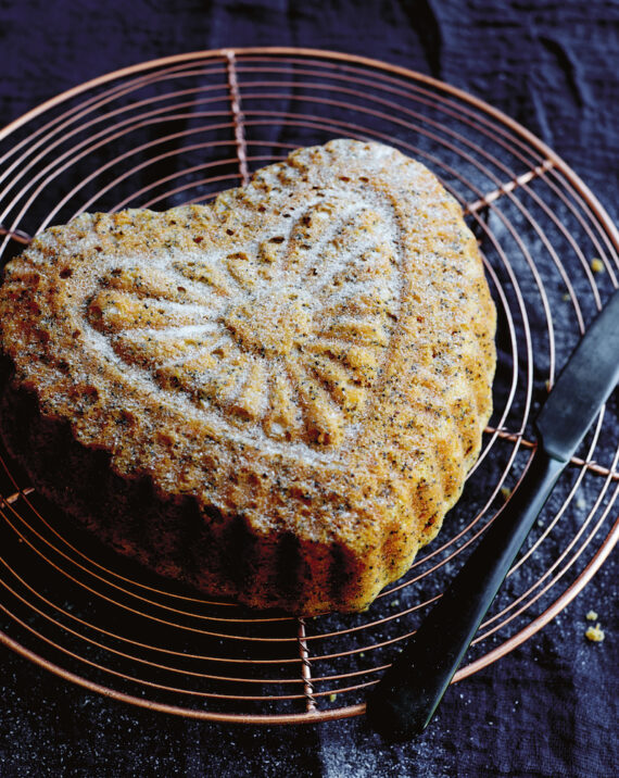 Sweet potato, lime & poppy seed cake