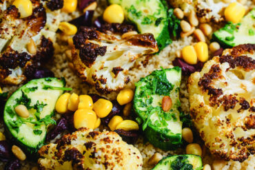 Couscous Pilaf with Roasted Cauliflower & Pine Nuts, from Plantbased, by Alexander Gershberg.