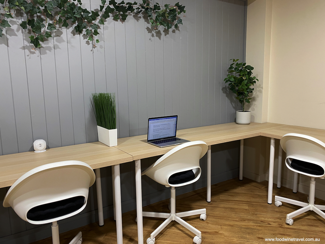 The co-working space, Y-Hive, is spacious and quiet.