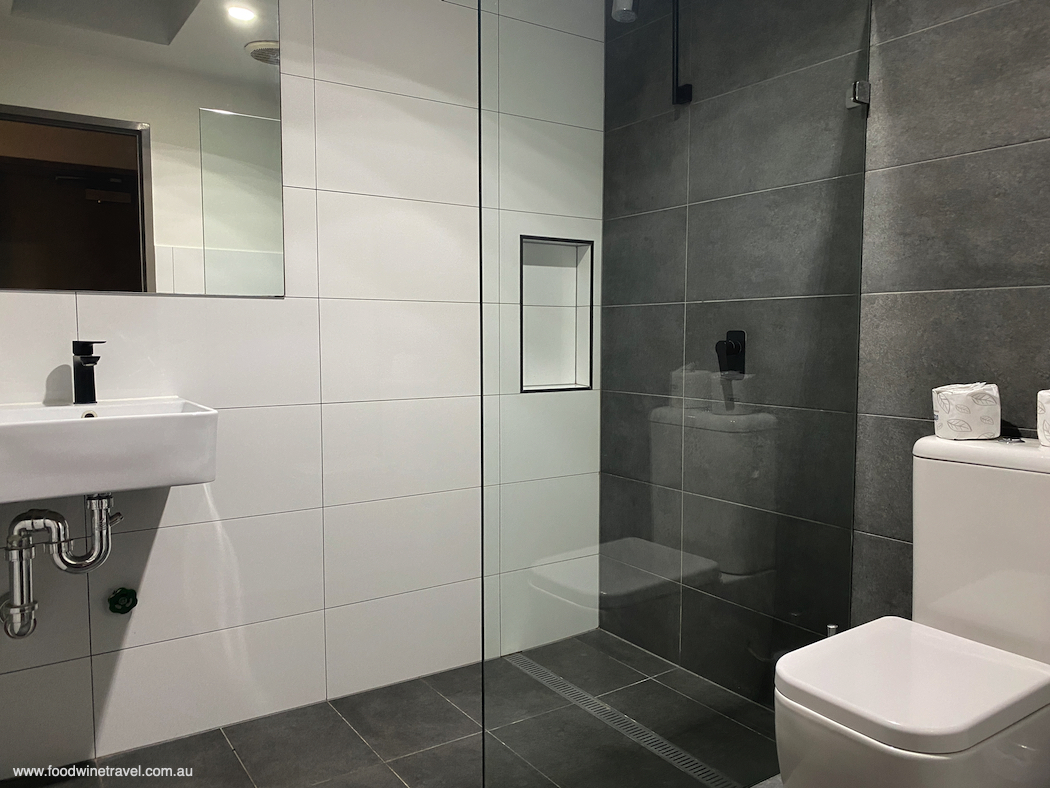 Our ensuite bathroom: modern and practical.