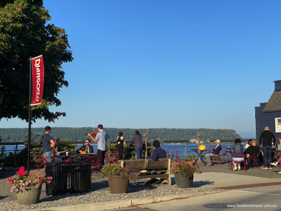 Jamming around beautiful Langley on Whidbey Island is one of the highlights of DjangoFest NorthWest.