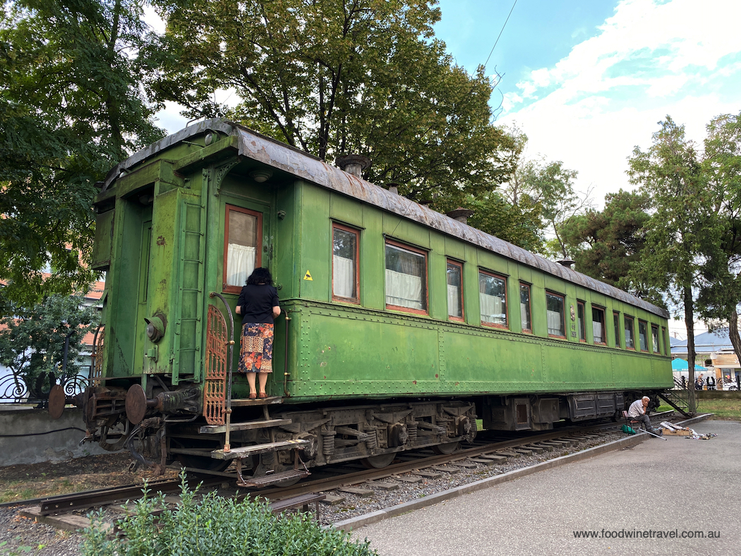 At the museum in Gori, a railway carriage that Stalin rode in as leader of the USSR. 