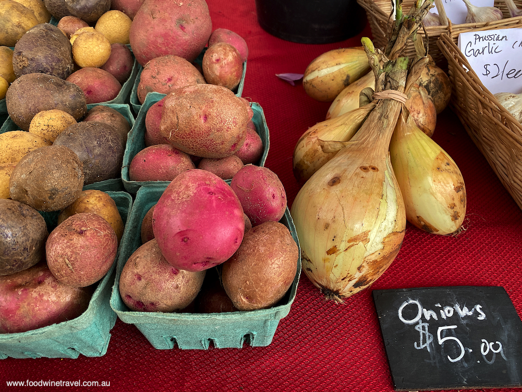 Whidbey Island Bayview Farmers Market Flowers potatoes and onions