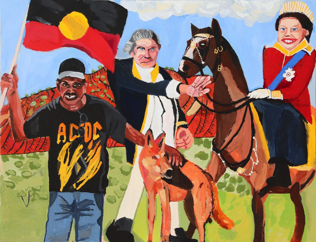 Vincent Namatjira, Western Aranda people, Displaced, 2021