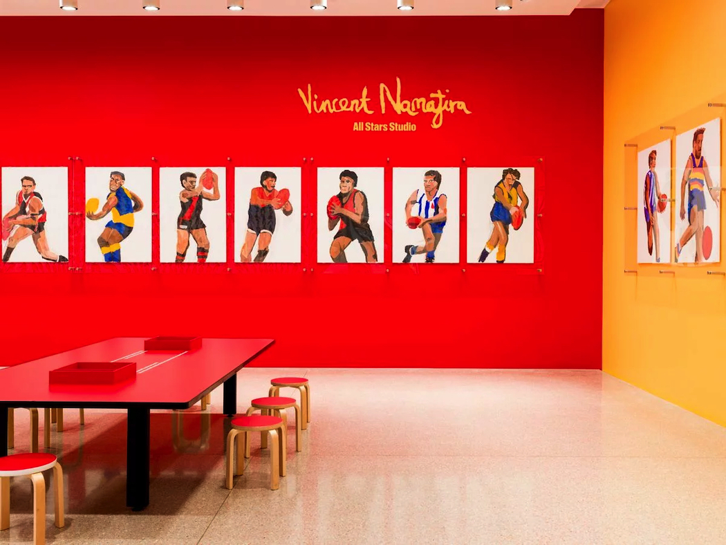All Stars Studio, Vincent Namatjira: Australia in colour, installation view, National Gallery of Australia, Kamberri/Canberra, 2024