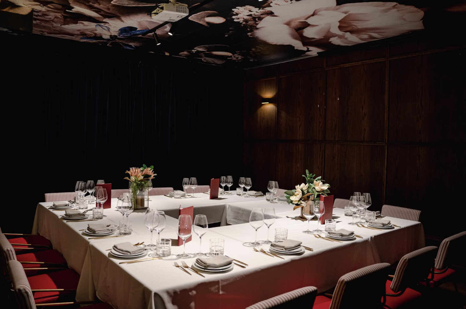 Bottega Coco's wine tasting dinners are held in an upstairs private dining room.