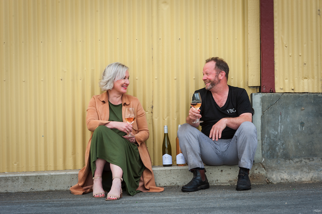 Claire Doughty with Tin Shed's founder, Peter Clarke.