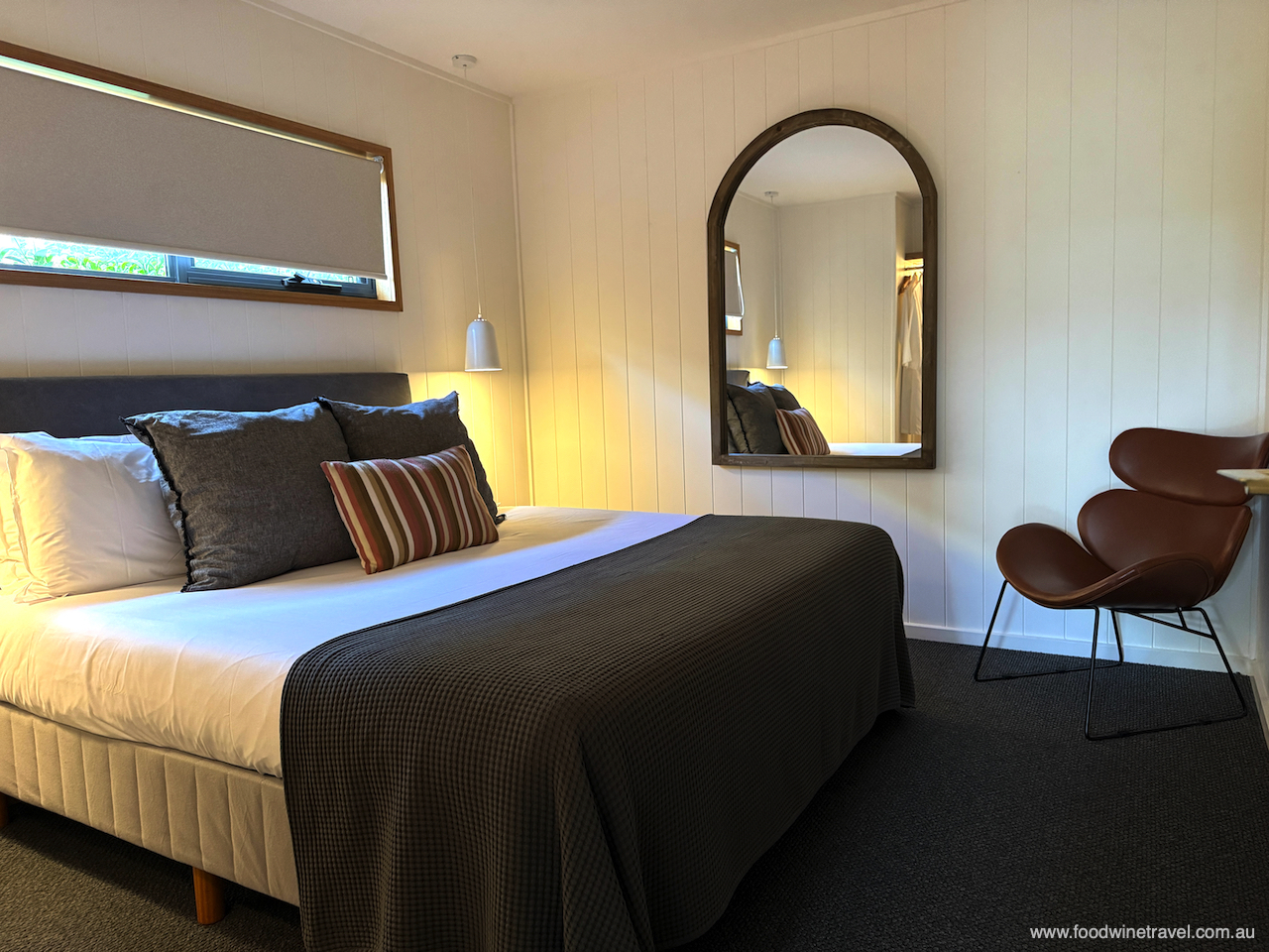 Plush bedding makes for a comfortable night's sleep.