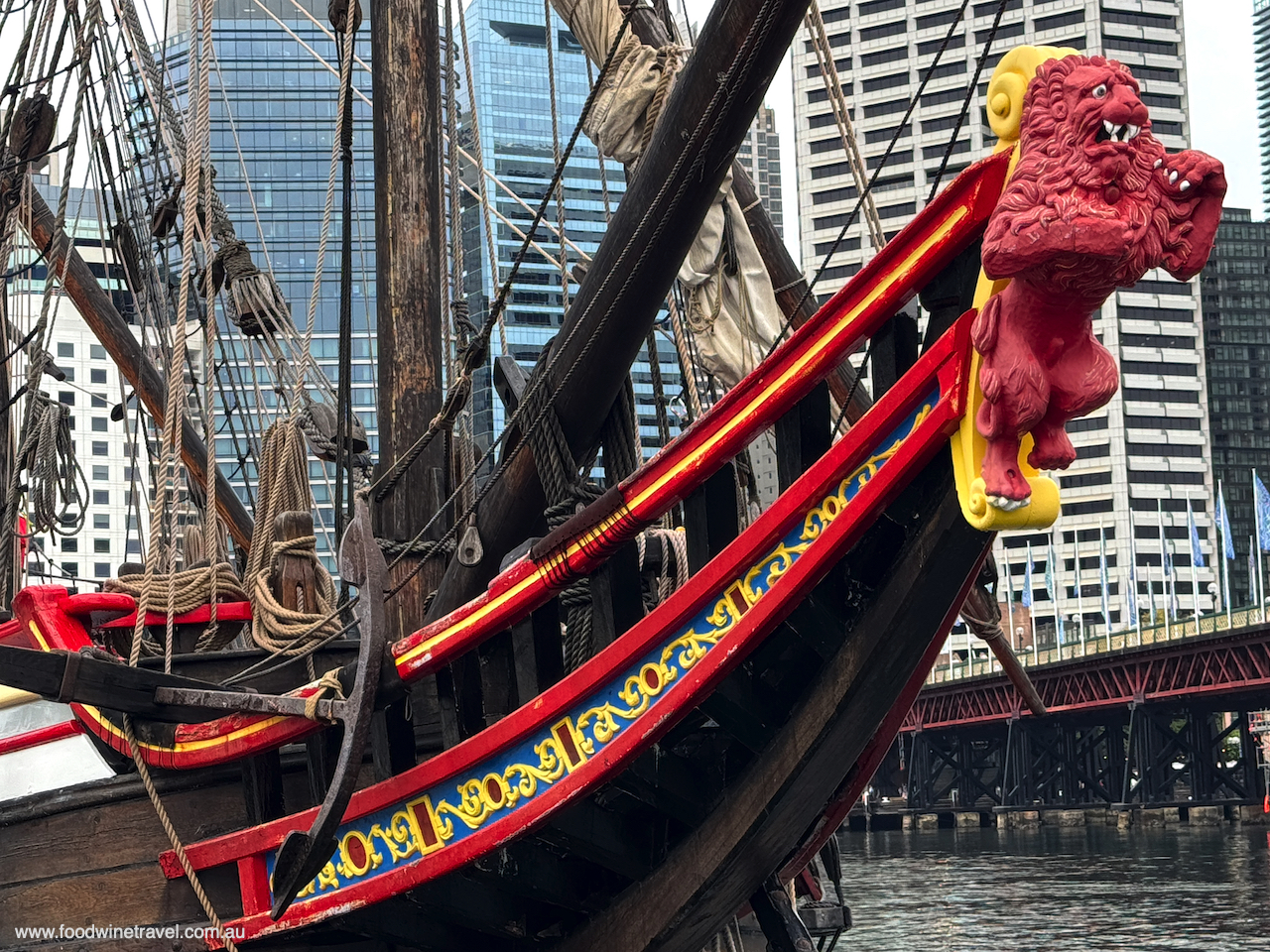The vessel replicates the Duyfken which is thought to have been built in 1595.
