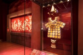 Warrior dress; Machu Picchu And The Golden Empires of Peru exhibition.