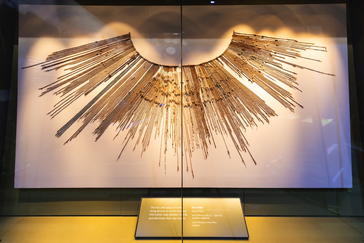 Quipus, knotted string devices, were used to administer the vast Inca empire.
