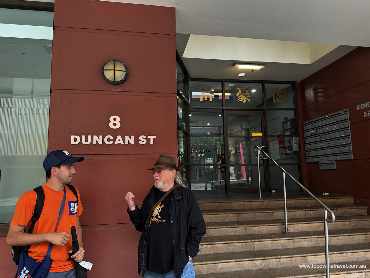 The Fortitude Valley steps on which Jack Karlson was arrested in 1991.