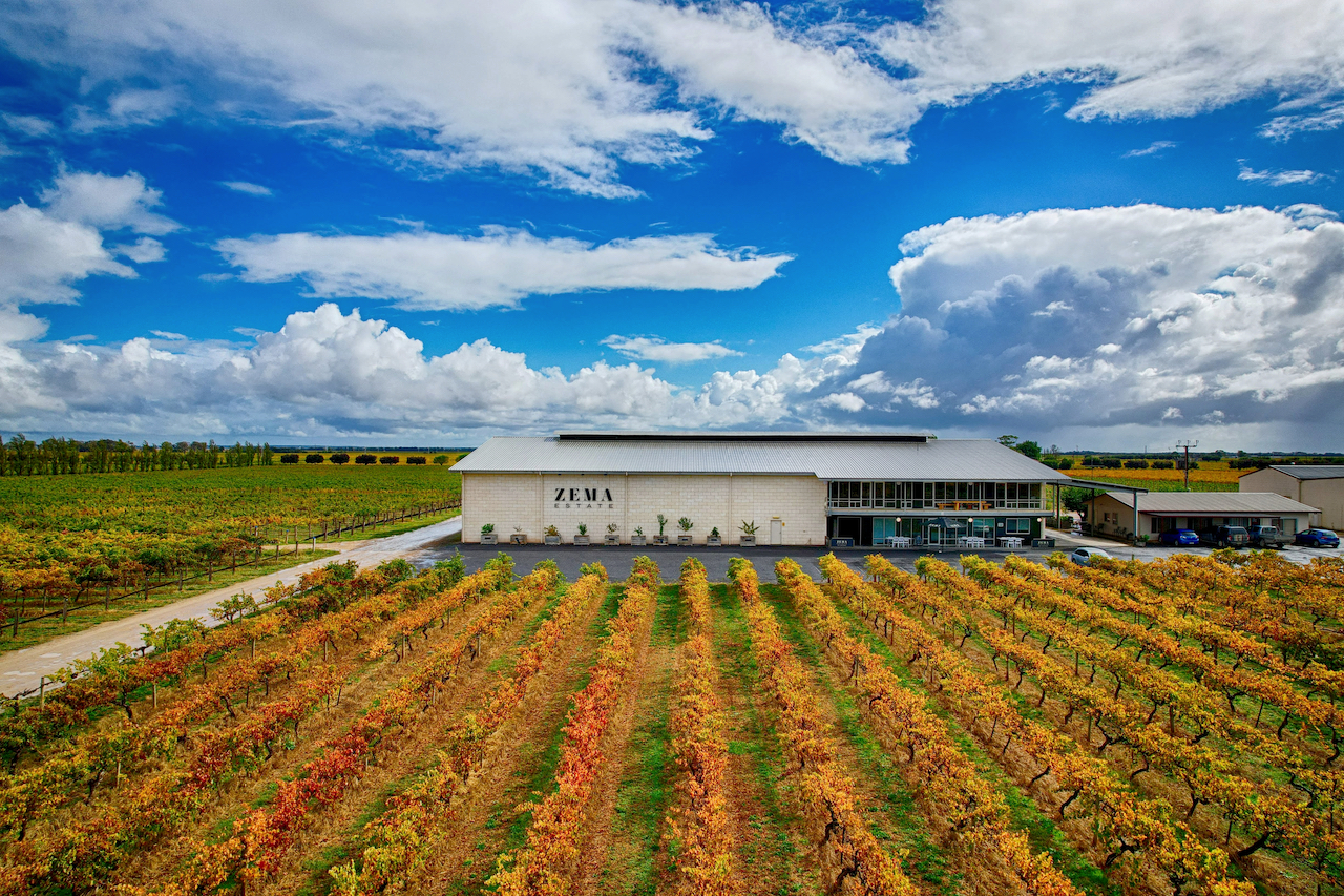 The Zema Estate cellar door in the heart of Coonawarra’s terra rossa strip.