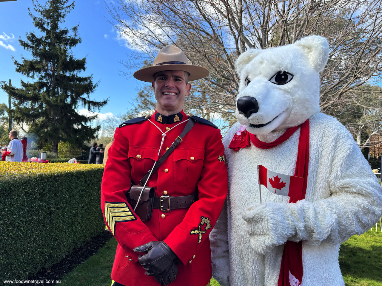Joining in the fun at a pre-birthday celebration at the Canberra residence of the High Commissioner of Canada.