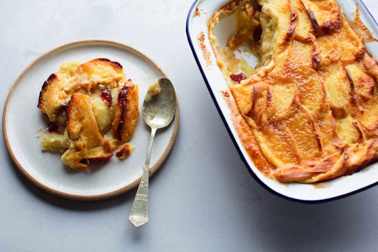 Maple Bread and Butter Pudding, a delicious winter treat.