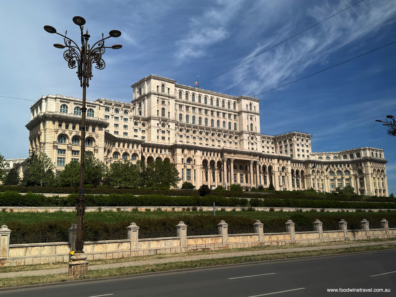 Romania's Palace of Parliament commissioned by Ceaușescu but completed after his downfall.