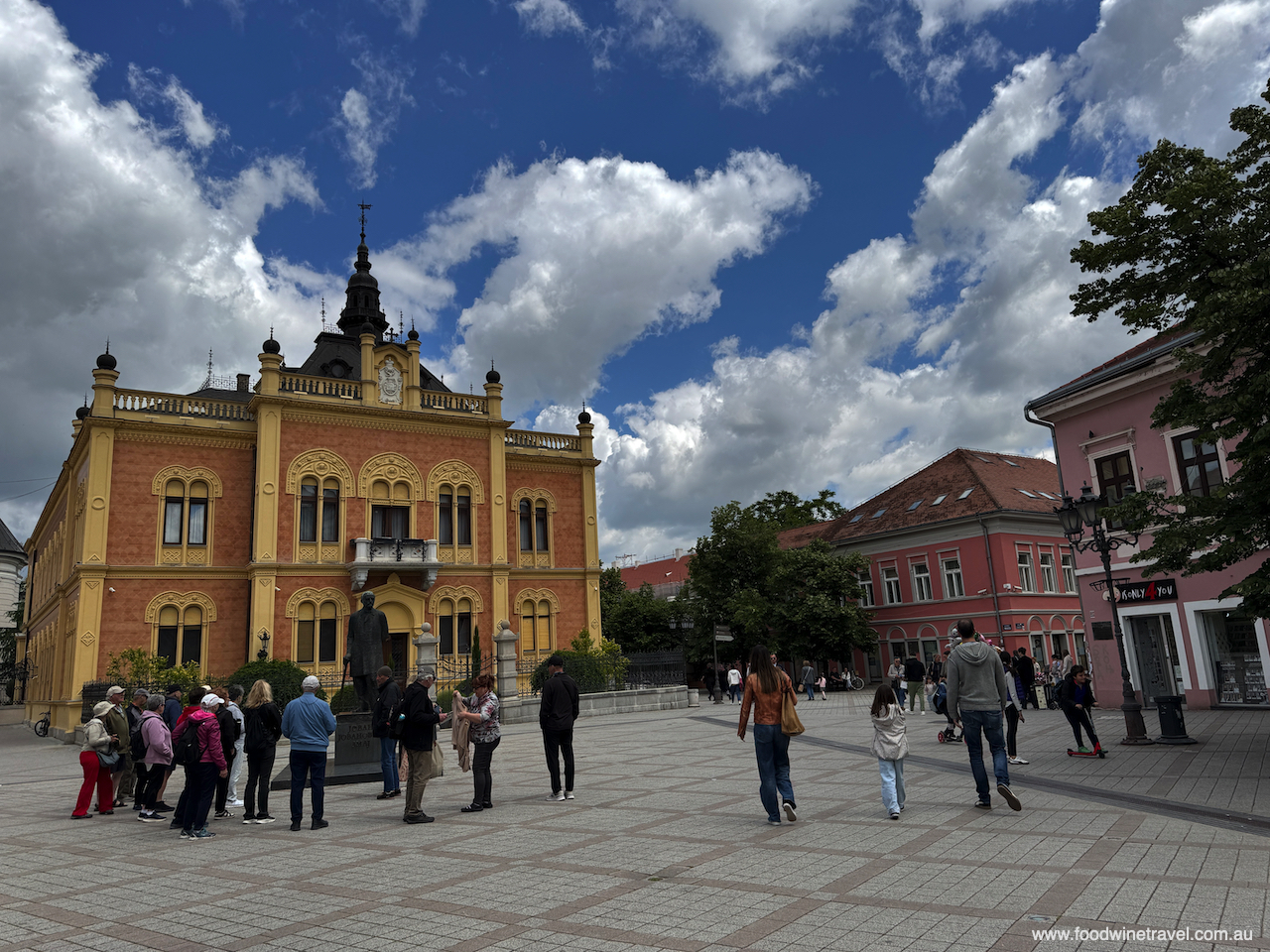 Novi Sad, Serbia, where the pain of last year's railway station tragedy still runs deep.