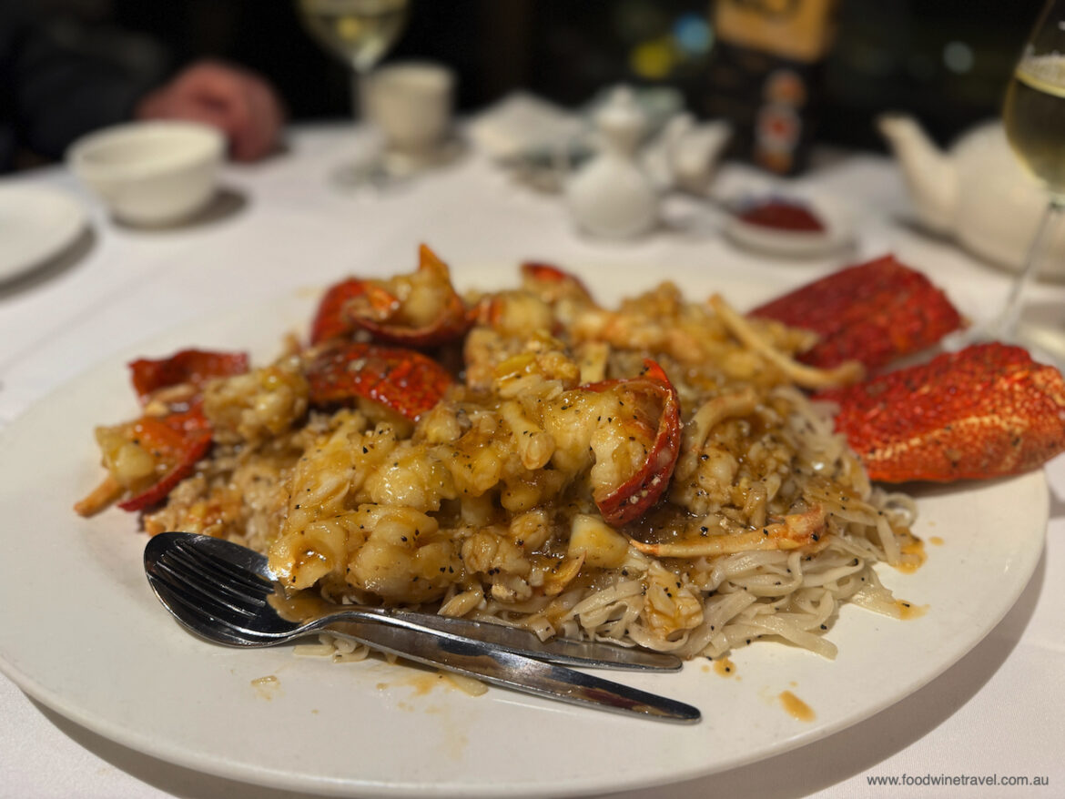 Lobster with Black Pepper, Butter and Garlic, a showstopper at House of Tong.