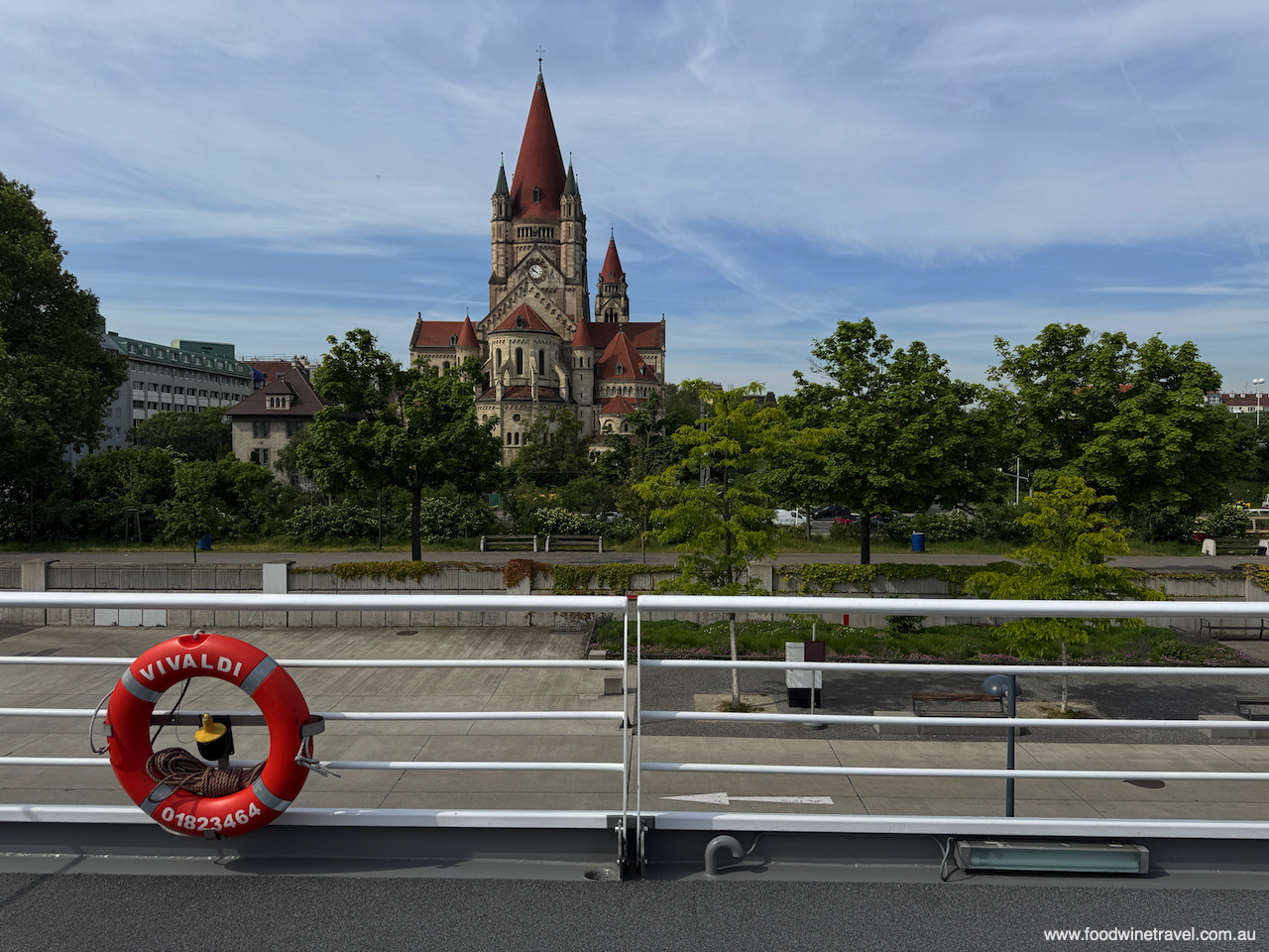 Departing Vienna on CroisiEurope's MS Vivaldi.