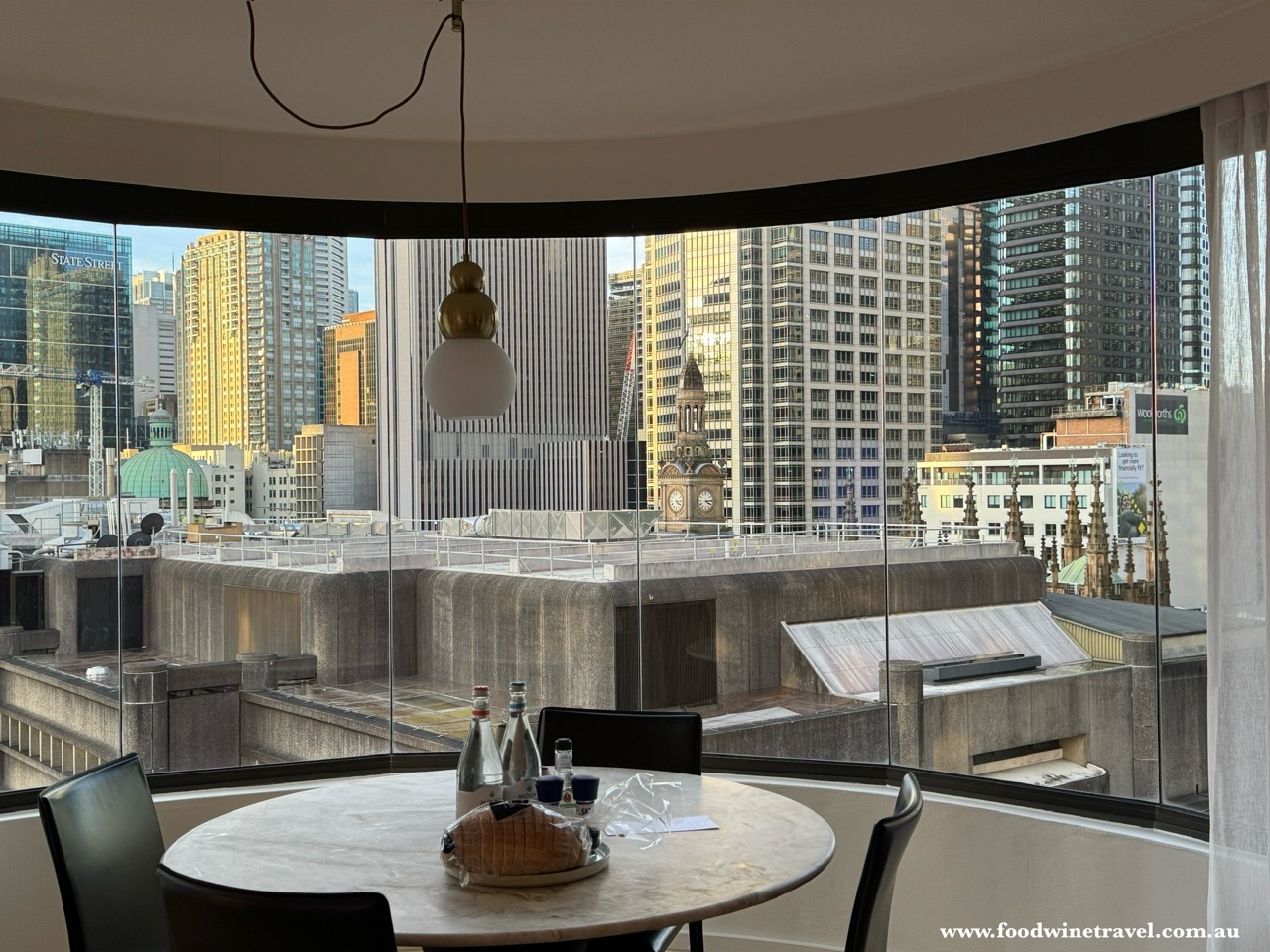 Adina Sydney Town Hall View from dining area