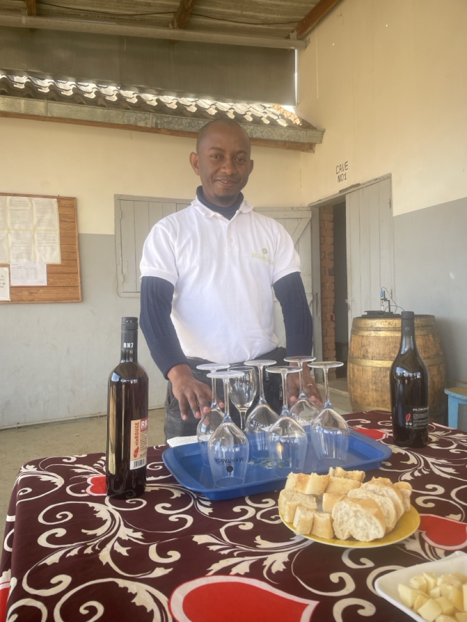 Domaine de Mahitasoa winemaker Feno Ranaivoarivelo.