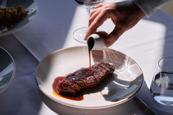 Otto Reserve steak, by Rangers Valley, served with truffle and potato cream.