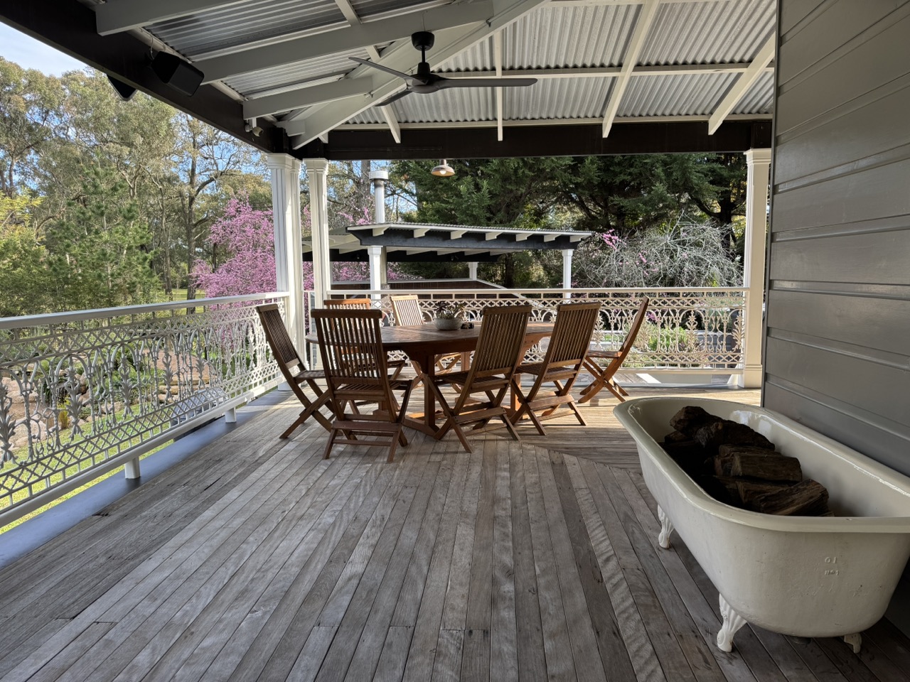Wrap-around veranda on the colonial-style Homestead.