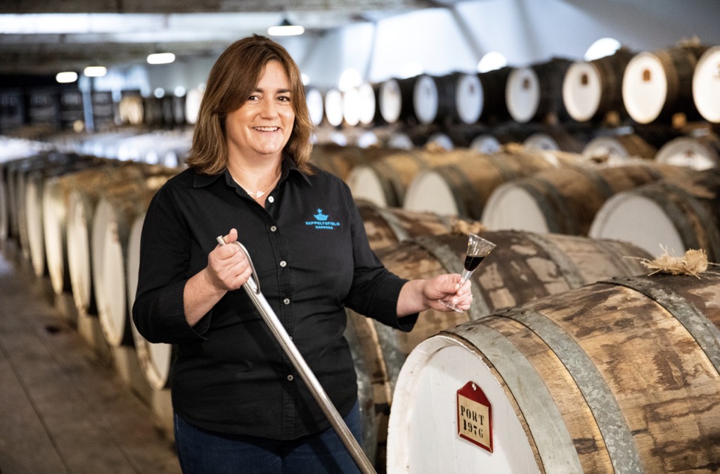 Tasting a wine from your birth year at Seppeltsfield Wines; Ultimate Winery Experiences Australia
