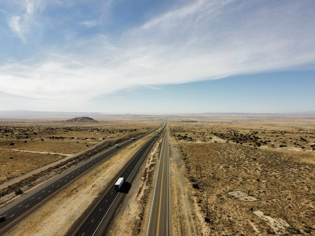Route 66 east of Albuquerque. Photo by Shutterstock / Bright Yawning.