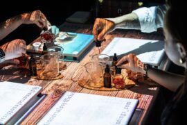 The 7 Paintings experience at Sofitel Brisbane Central kicks off with mixing your own Negroni.