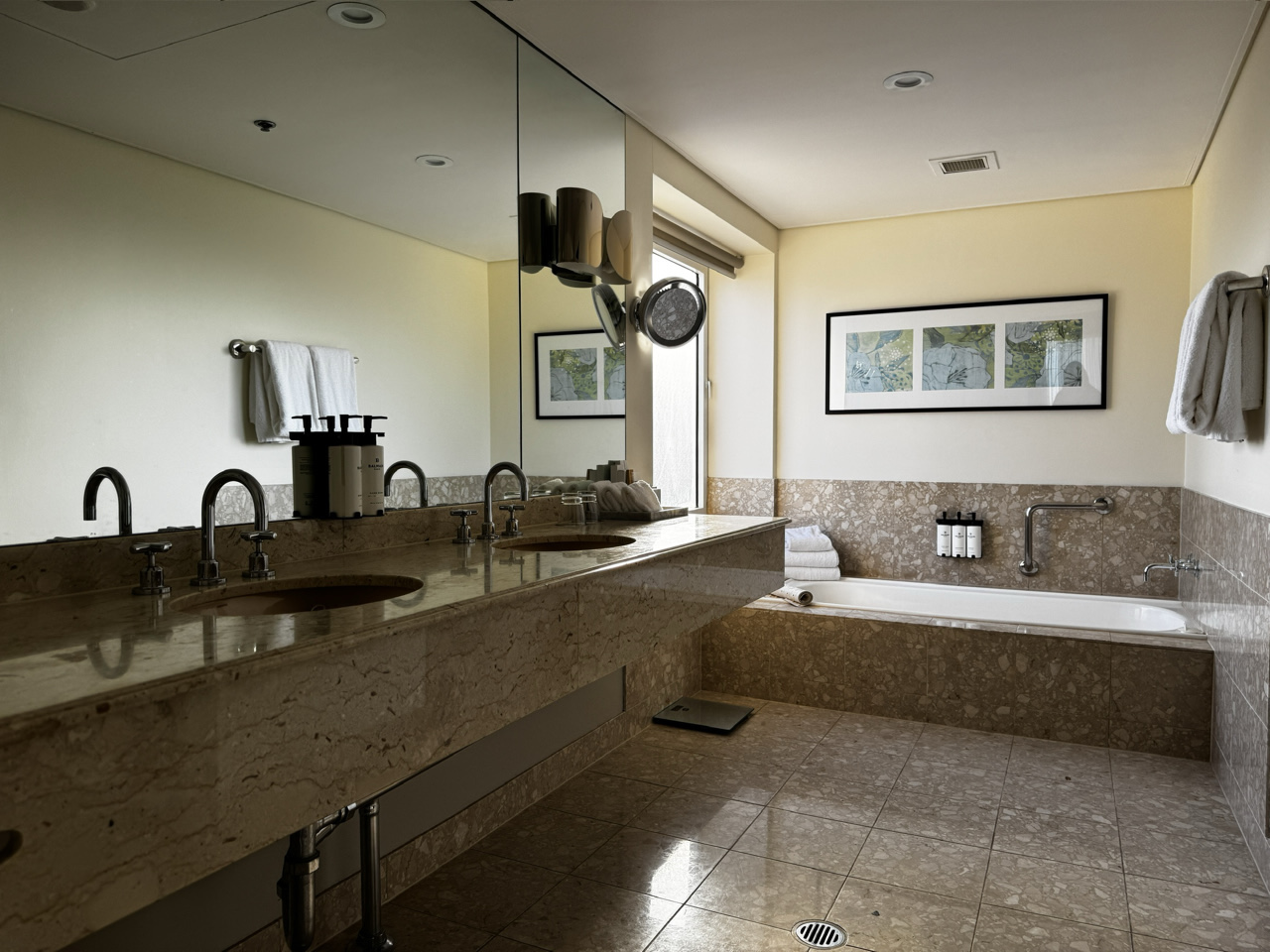The bathroom in our Signature Suite is vast, with loads of natural light.