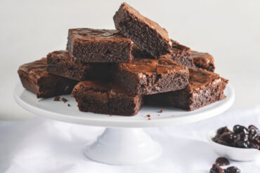 Divine Sour Cherry Chocolate Brownies, from A Year of Jewish Cooking.