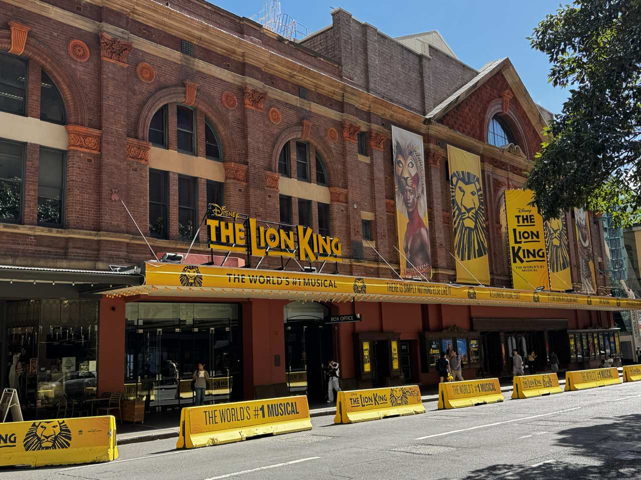 The hotel is a few doors away from Capitol Theatre, where The Lion King has been playing to packed audiences.
